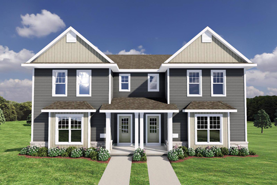 The Aldo (tuck-under Garage) Twin Home Home Plan 